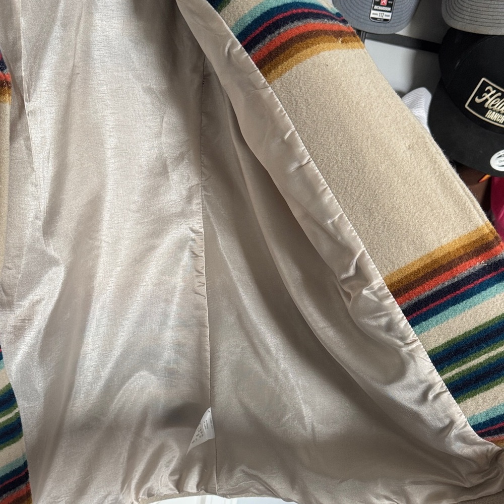 Pendleton Cream Jacket With Multicolor Stripes - image 4
